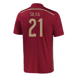 Spain 2015-16 Home Shirt (Excellent) (Silva 21)_1