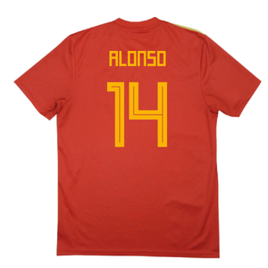 Spain 2018-20 Home Shirt (2XL) (Alonso 14) (Good)_1