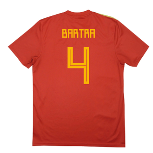 Spain 2018-20 Home Shirt (2XL) (Bartra 4) (Good)_1