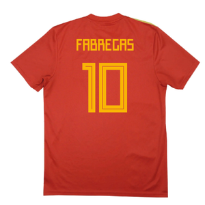 Spain 2018-20 Home Shirt (2XL) (Fabregas 10) (Good)_1