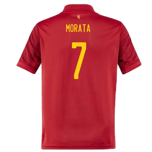 Spain 2020-21 Home Shirt (S) (Good) (MORATA 7)_1