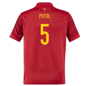 Spain 2020-21 Home Shirt (S) (Good) (PUYOL 5)_1