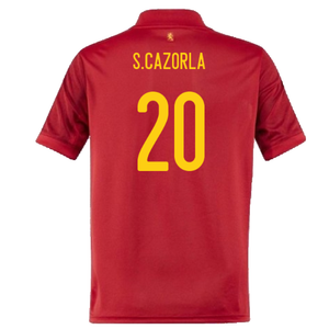 Spain 2020-21 Home Shirt (S) (Good) (S.CAZORLA 20)_1