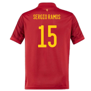 Spain 2020-21 Home Shirt (S) (Good) (SERGIO RAMOS 15)_1