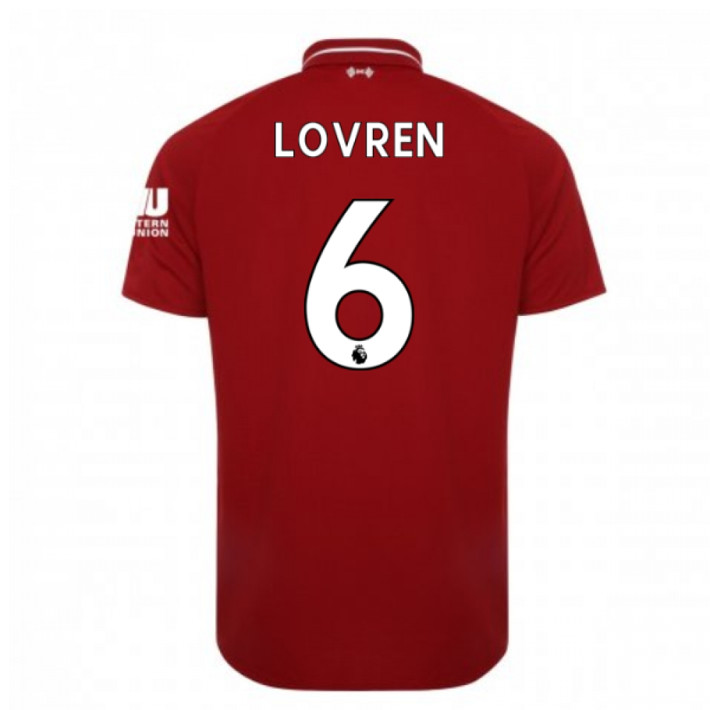2018-2019 Liverpool Home Football Shirt (Lovren 6)_0