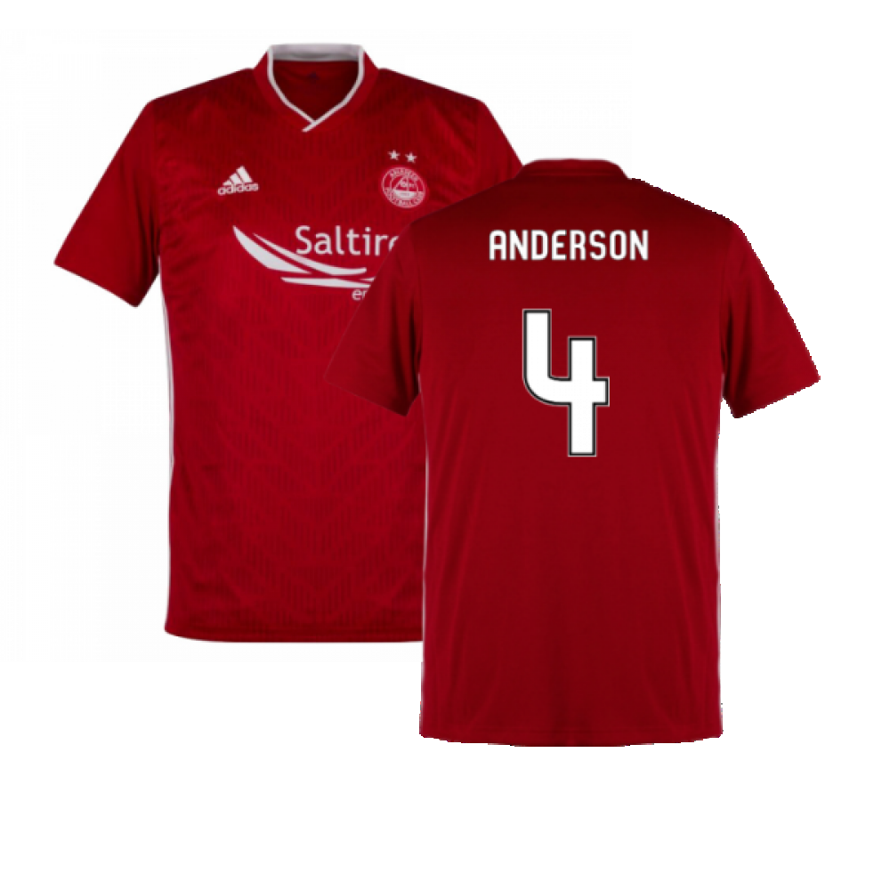 Aberdeen 2019-20 Home Shirt ((Mint) L) (Anderson 4)_0