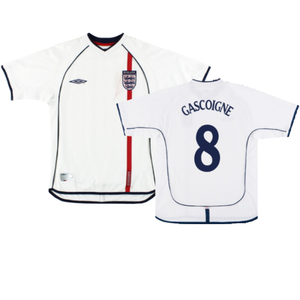 England 2001-03 Home Shirt (L) (Good) (GASCOIGNE 8)_0