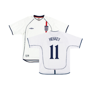 England 2001-03 Home Shirt (XL) (Excellent) (Heskey 11)_0