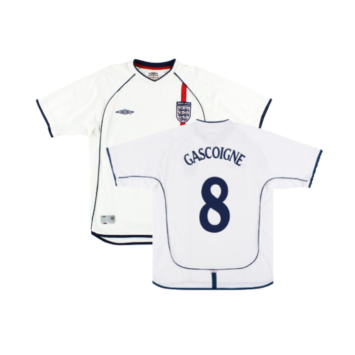 England 2001-03 Home Shirt (XL) (Good) (GASCOIGNE 8)