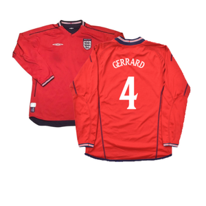 England 2002-04 Away Shirt LS (XL) (Excellent) (GERRARD 4)_0