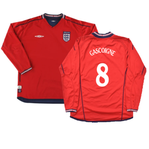 England 2002-04 Long Sleeve Away Shirt (L) (Very Good) (Gascoigne 8)_0