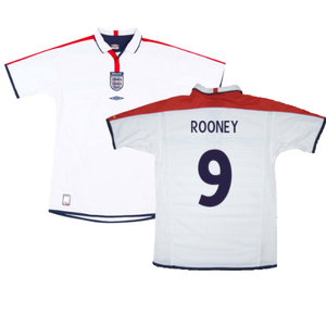 England 2003-05 Home Shirt (L) (Very Good) (ROONEY 9)_0