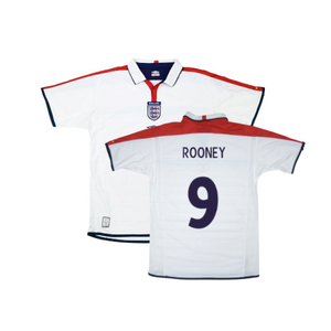 England 2004-05 Home Shirt (XL) (Very Good) (ROONEY 9)_0