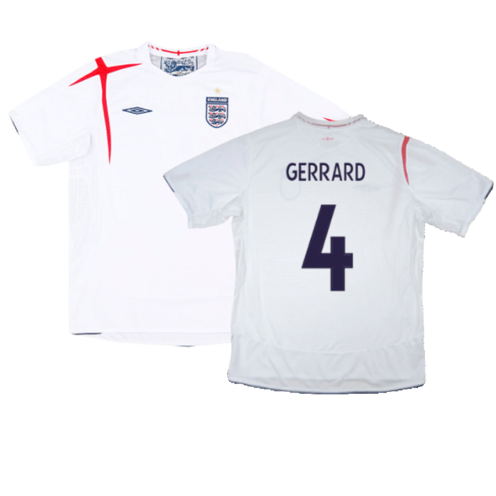 England 2005-07 Home Shirt (2XL) (Fair) (GERRARD 4)