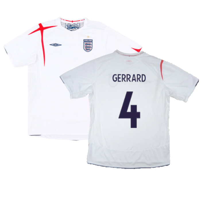 England 2005-07 Home Shirt (M) (Excellent) (GERRARD 4)