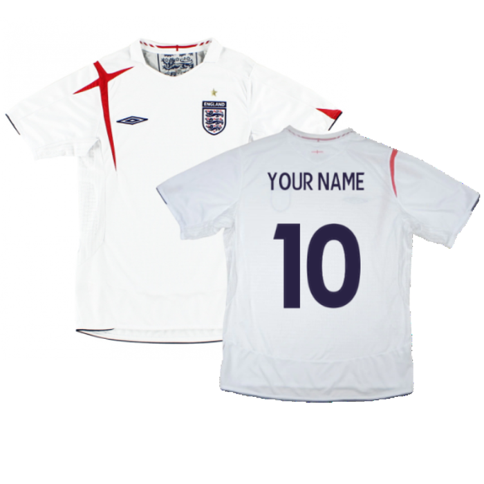 England 2006-08 Home Shirt (L) (Good) (Your Name)