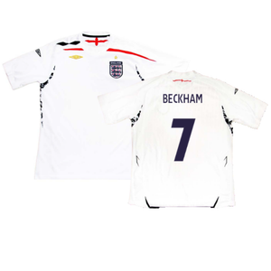 England 2007-09 Home Shirt (Excellent) (BECKHAM 7)_0