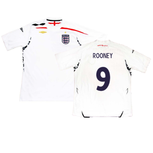 England 2007-09 Home Shirt (Excellent) (ROONEY 9)_0