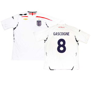 England 2007-09 Home Shirt (M) (Fair) (GASCOIGNE 8)_0