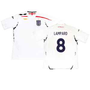 England 2007-09 Home Shirt (M) (Fair) (LAMPARD 8)_0