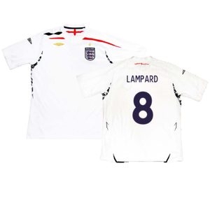 England 2007-09 Home Shirt (M) (Very Good) (LAMPARD 8)_0