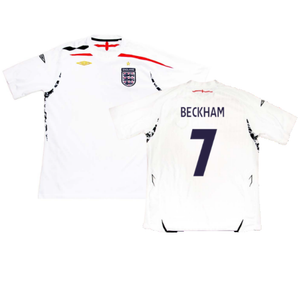 England 2007-09 Home Shirt (XL) (Excellent) (BECKHAM 7)_0