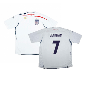 England 2007-09 Home Shirt (XL) (Very Good) (BECKHAM 7)_0