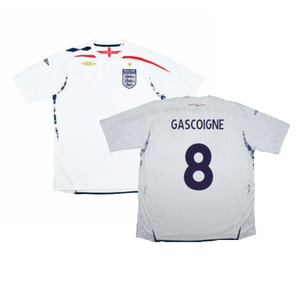 England 2007-09 Home Shirt (XL) (Very Good) (GASCOIGNE 8)_0