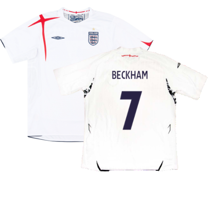 England 2007-09 Home Shirt (XLB) (Fair) (BECKHAM 7)