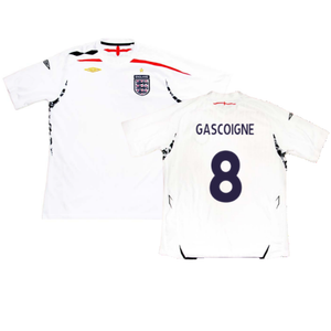 England 2007-09 Home Shirt (XXL) (Excellent) (GASCOIGNE 8)_0