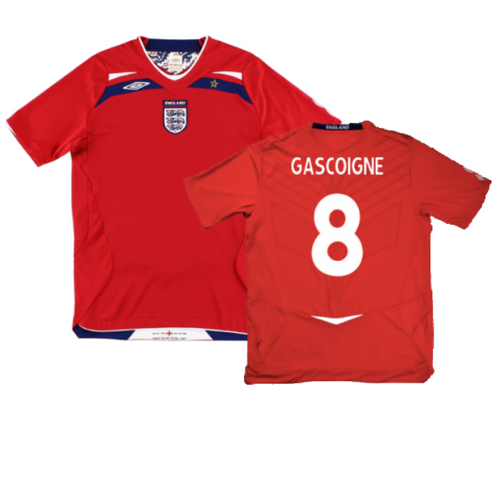 England 2008-10 Away Shirt (Excellent) (GASCOIGNE 8)