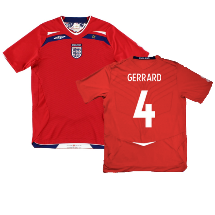 England 2008-10 Away Shirt (Very Good) (GERRARD 4)