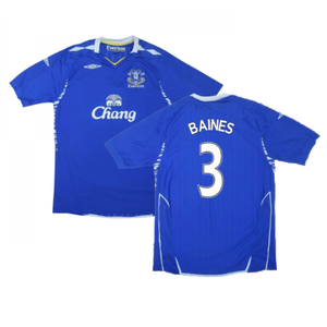 Everton 2007-08 Home Shirt ((Excellent) S) (Baines 3)_0