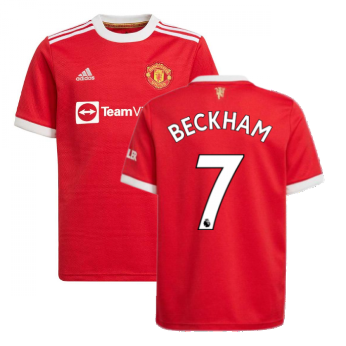 Man Utd 2021-2022 Home Shirt (Kids) (BECKHAM 7)