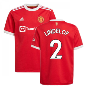 Man Utd 2021-2022 Home Shirt (Kids) (LINDELOF 2)_0