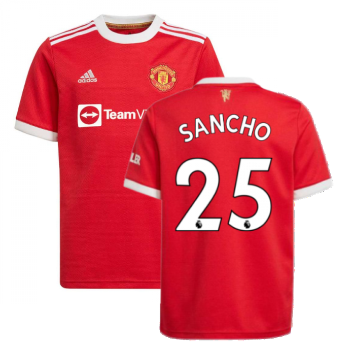 Man Utd 2021-2022 Home Shirt (Kids) (SANCHO 25)