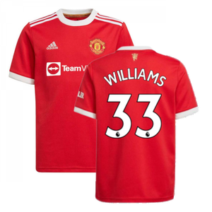 Man Utd 2021-2022 Home Shirt (Kids) (WILLIAMS 33)_0