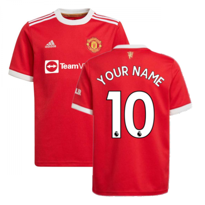 Man Utd 2021-2022 Home Shirt (Kids) (Your Name)