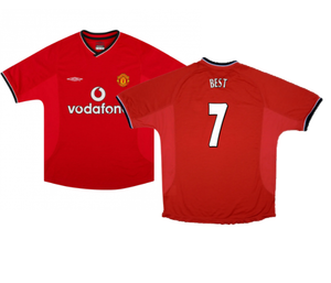 Manchester United 2000-02 Home Shirt ((Very Good) XL) (BEST 7)_0