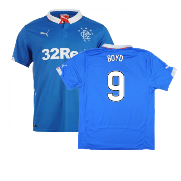 Rangers 2014-15 Home Shirt ((Excellent) L) (Boyd 9)