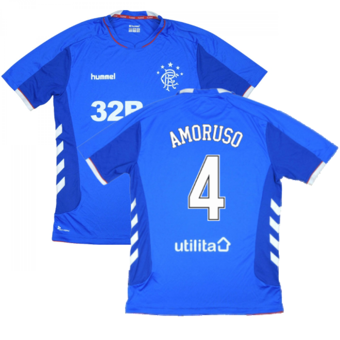 Rangers 2018-19 Home Shirt ((Excellent) L) (AMORUSO 4)