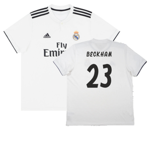 Real Madrid 2018-19 Home Shirt (S) (Very Good) (Beckham 23)_0