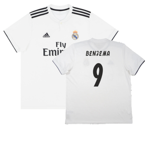 Real Madrid 2018-19 Home Shirt (S) (Very Good) (Benzema 9)_0