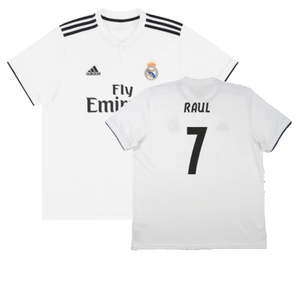 Real Madrid 2018-19 Home Shirt (S) (Very Good) (Raul 7)_0