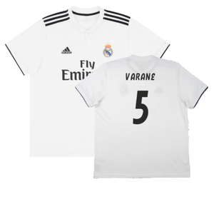 Real Madrid 2018-19 Home Shirt (S) (Very Good) (Varane 5)_0