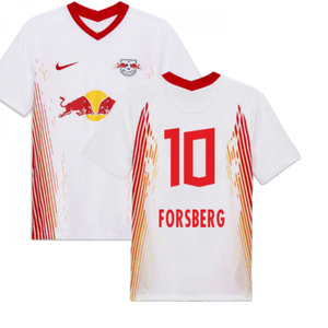 Red Bull Leipzig 2020-21 Home Shirt ((Excellent) S) (FORSBERG 10)_0