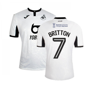 Swansea City 2019-20 Home Shirt ((Good) M) (Britton 7)_0