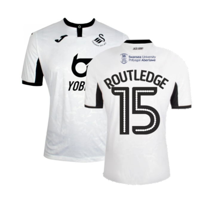 Swansea City 2019-20 Home Shirt ((Good) M) (Routledge 15)