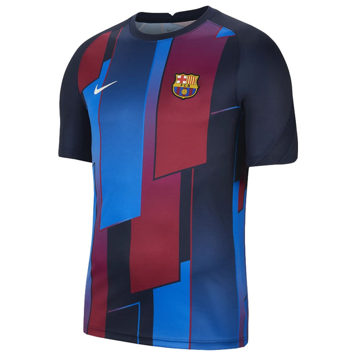 2021-2022 Barcelona Pre-Match Training Shirt (Blue) - Kids