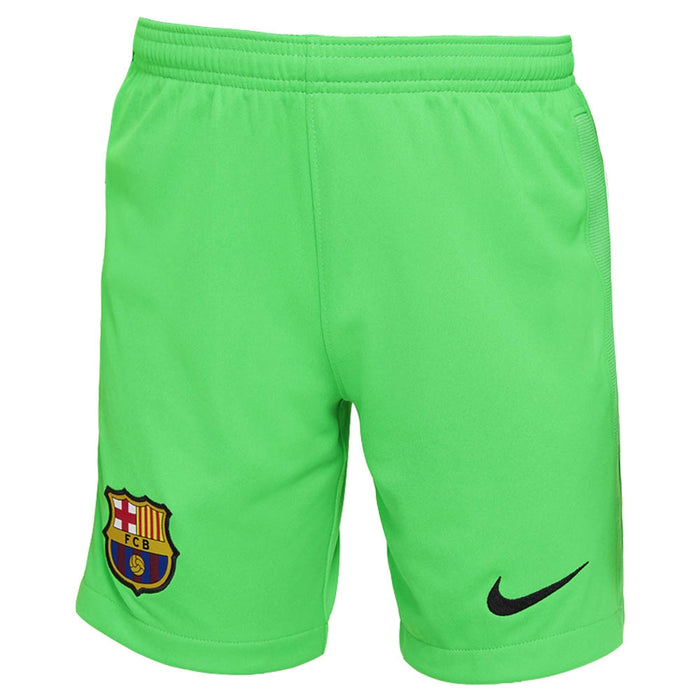 2021-2022 Barcelona Home Goalkeeper Shorts (Green) - Kids